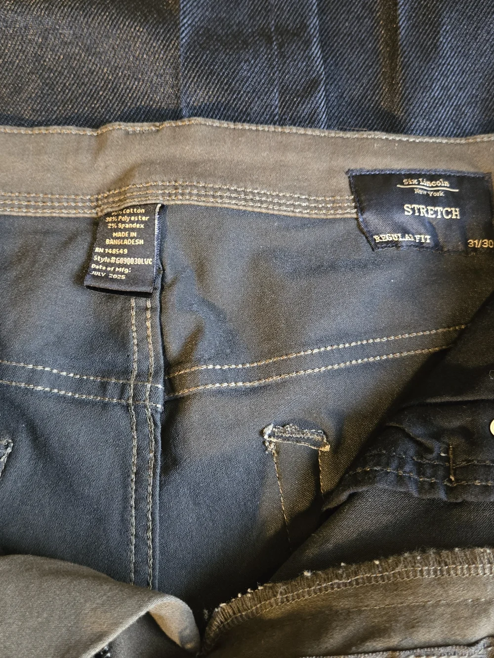 Six Lincoln New York Pants Men’s 31/30 Brown Stretch Fit